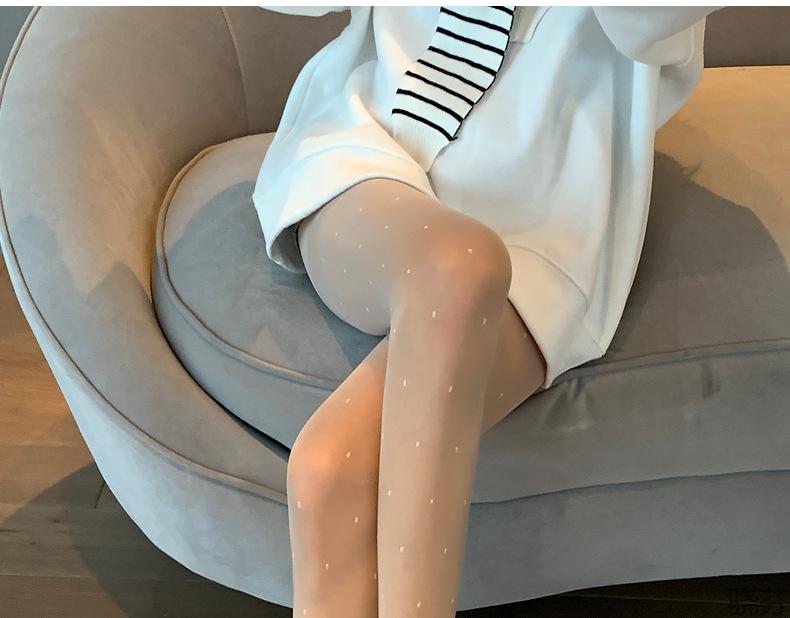 骁芬蝴蝶结白色丝袜子女爱心白丝lolita渔网波点提花丝袜 爱心-奶白