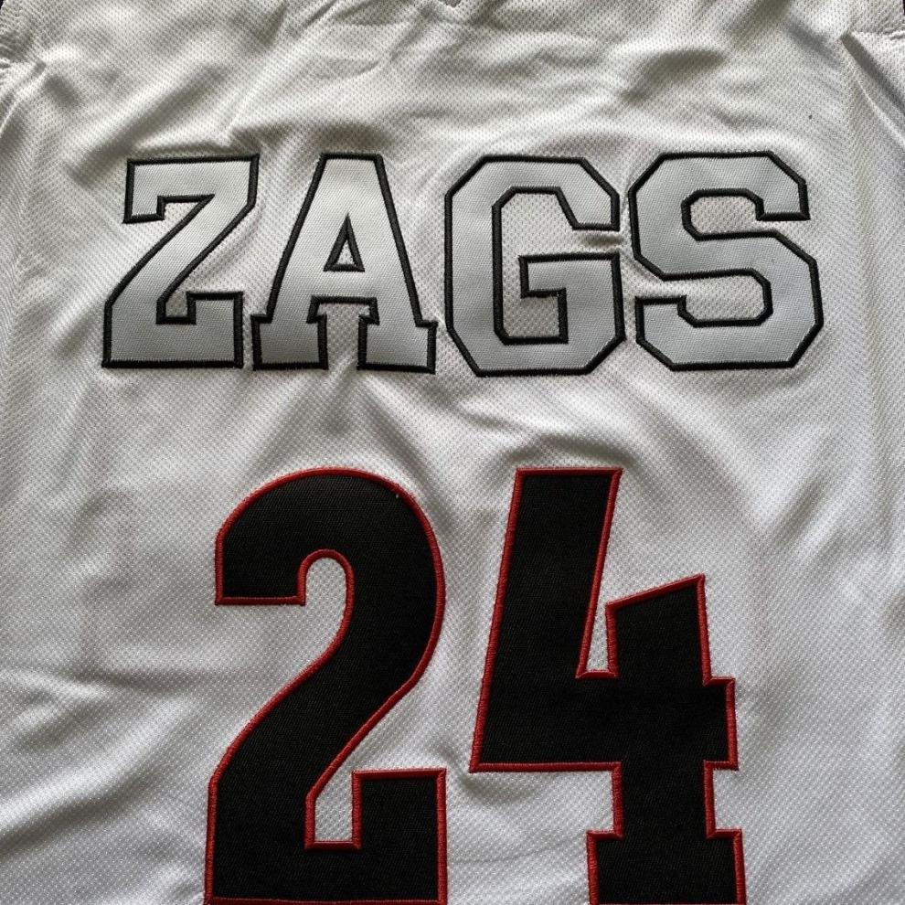 滕讯体育同款ncaa冈萨加大学24号白色大学刺绣训练服球衣 白色1 l