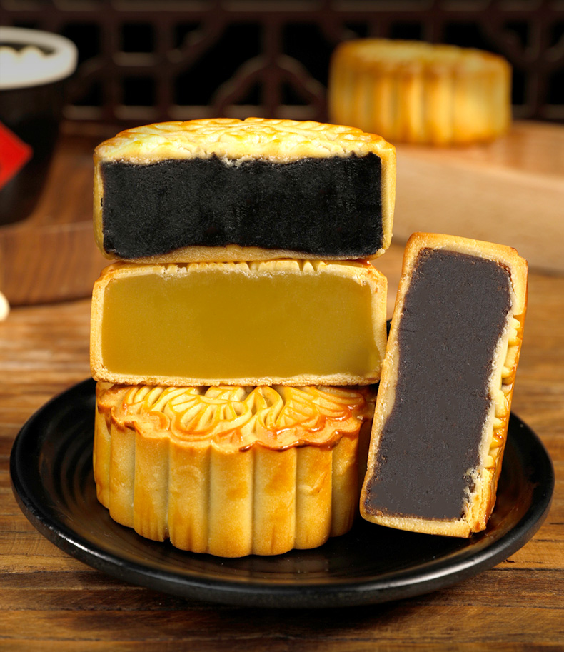 广州皇上皇荔煌酒家纯白莲蓉黑豆沙陈皮红豆沙月饼包装中秋节送礼纯正