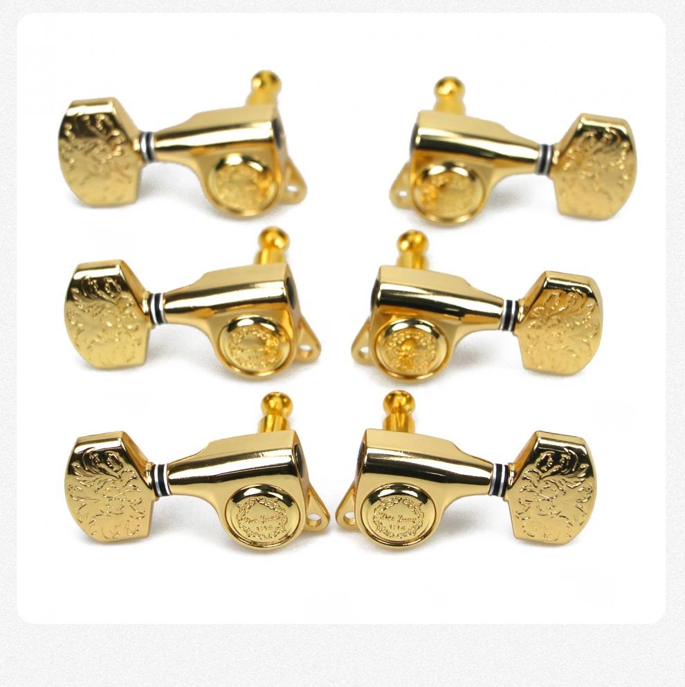 大胖乐器德荣derjung吉他旋钮调弦钮民谣吉他琴钮全金色雕花封闭式