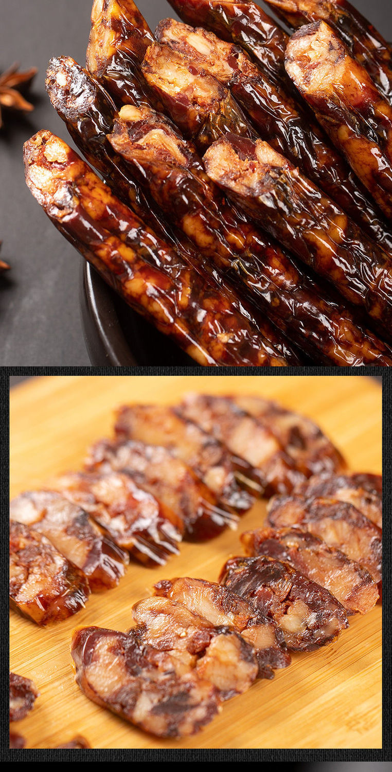 江门香肠腊肠江门淘欢记肝肠农家自制风味肠香肠腊肠直发广东特产500g