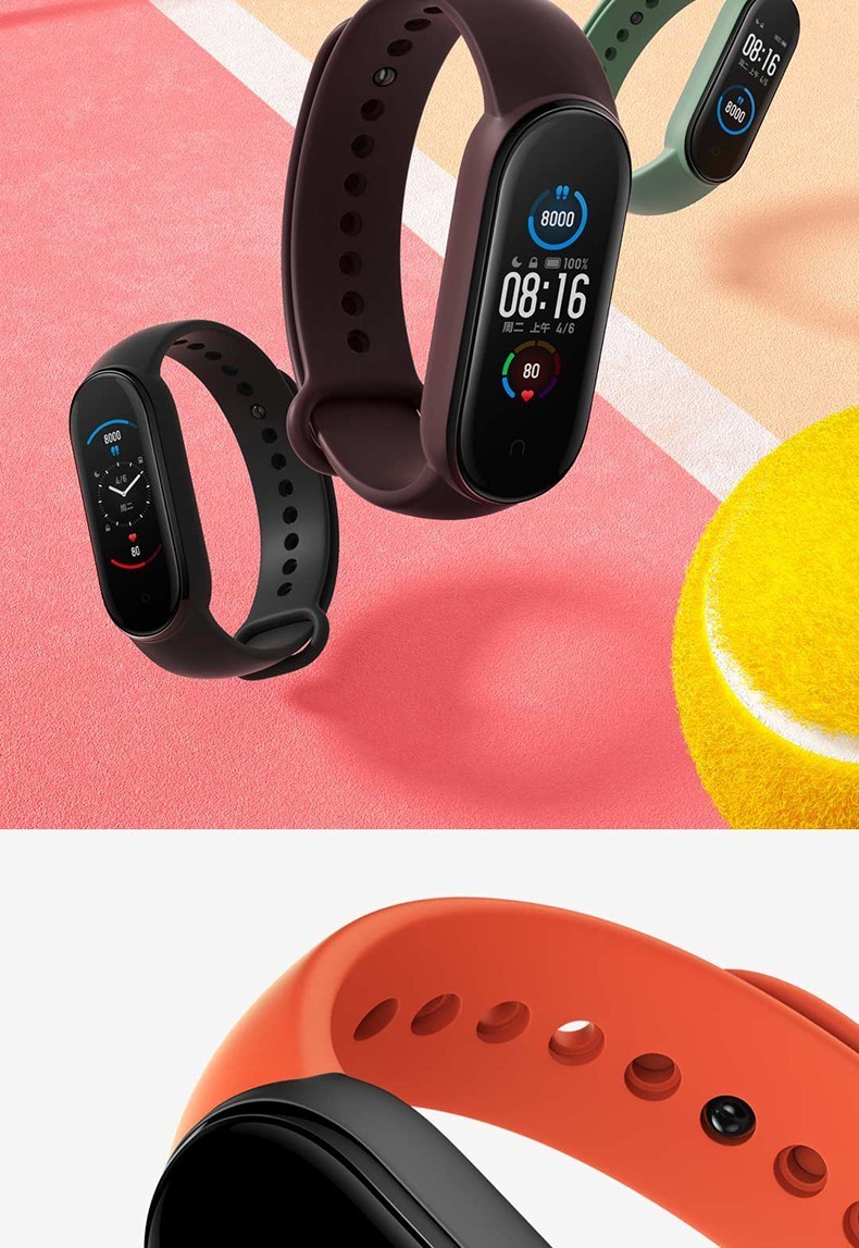 小米mi现货当天发小米手环5代5nfc智能支付多功能运动手环男女防水
