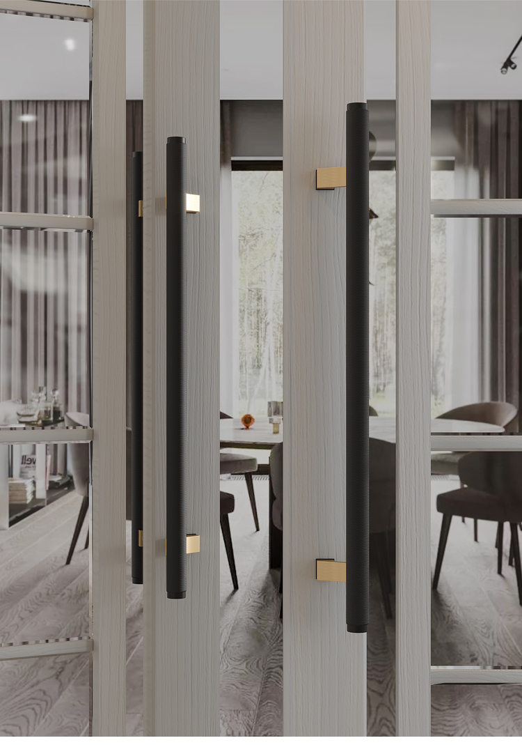 极简玻璃门拉手不锈钢黑白对装商店铺推拉有框实木门把手金色扶手1