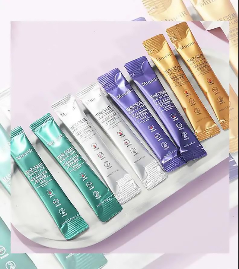 名美人免洗型睡眠面膜霜4ml20袋盒装保湿补水修护滋润紧致肌肤淡细纹