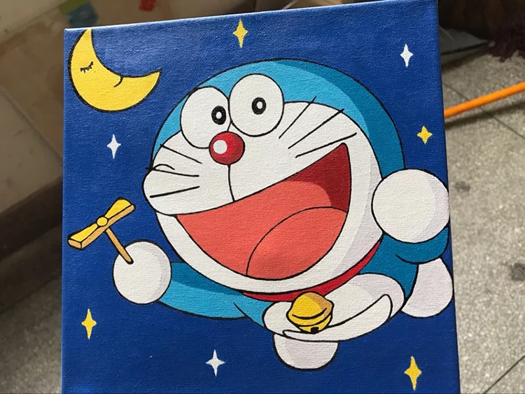 diy数字油画儿童卧室手绘卡通人物小黄人填色涂色油彩数码装饰画买多