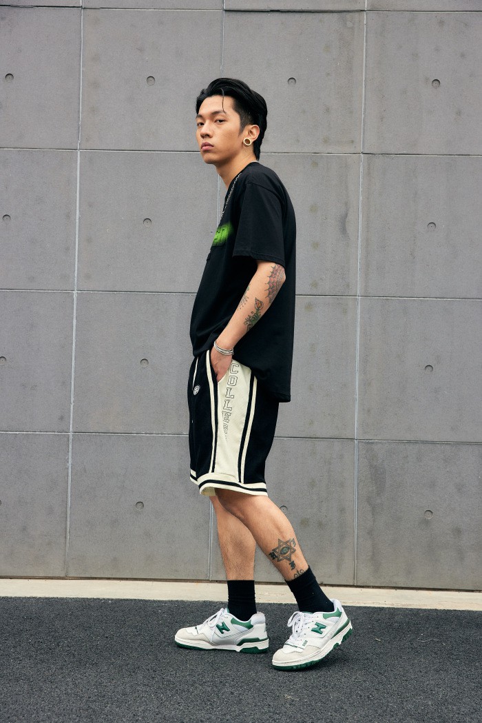 传奇保罗小尼力嘻哈潮流店短袖男潮牌美式街头复古嘻哈潮牌短裤男女