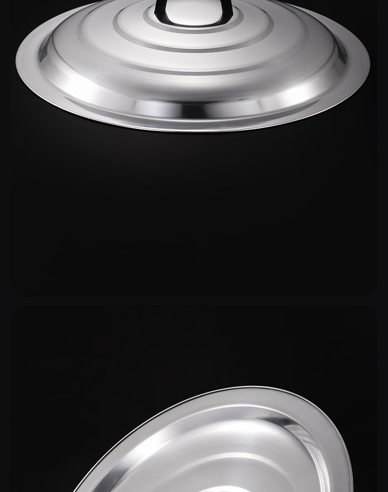 不锈钢锅盖大号不锈钢盖子圆形盆盖大号家用老式炒菜锅炒锅平底圆型