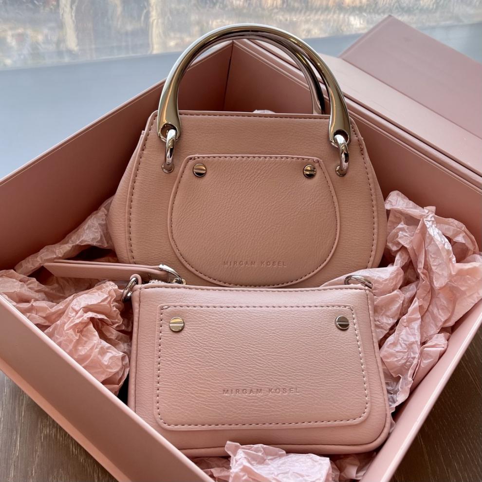 流彗mirgamkosel官网新品小mk心动小猪包限定礼盒斜挎单肩手拎包蜜桃