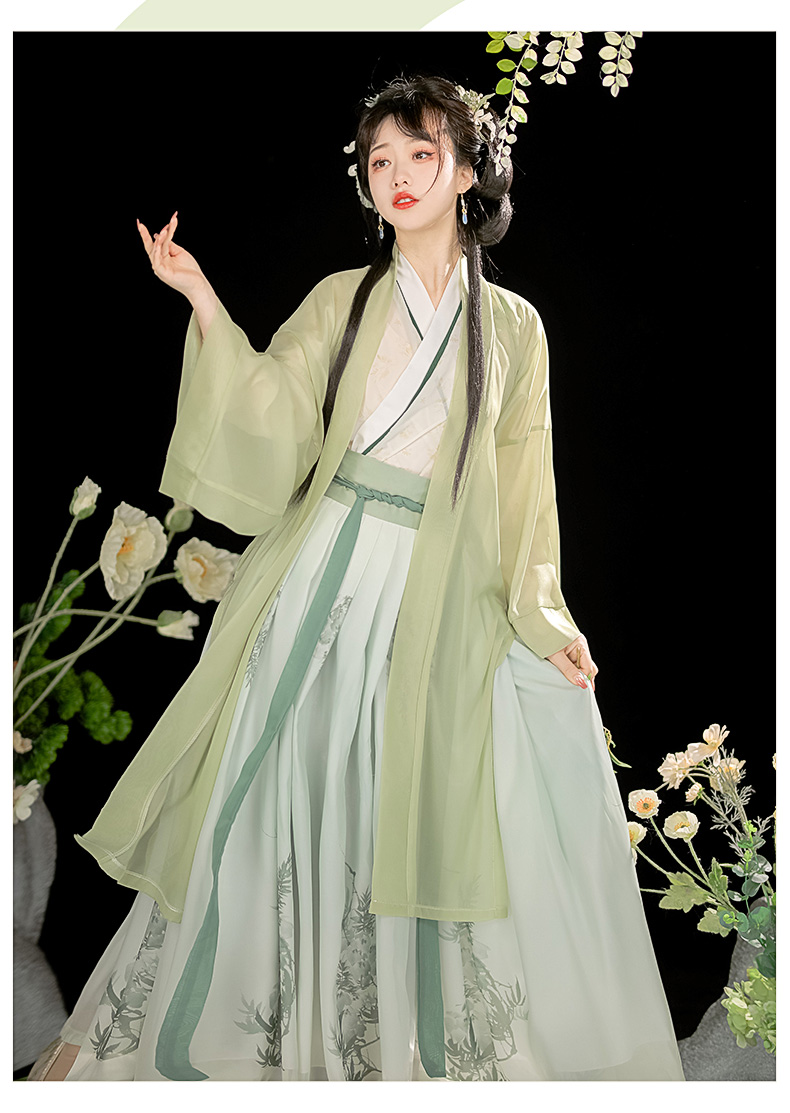 古装汉服 设计感原创宋制汉服女中国风交领齐腰襦裙超仙气飘逸日常
