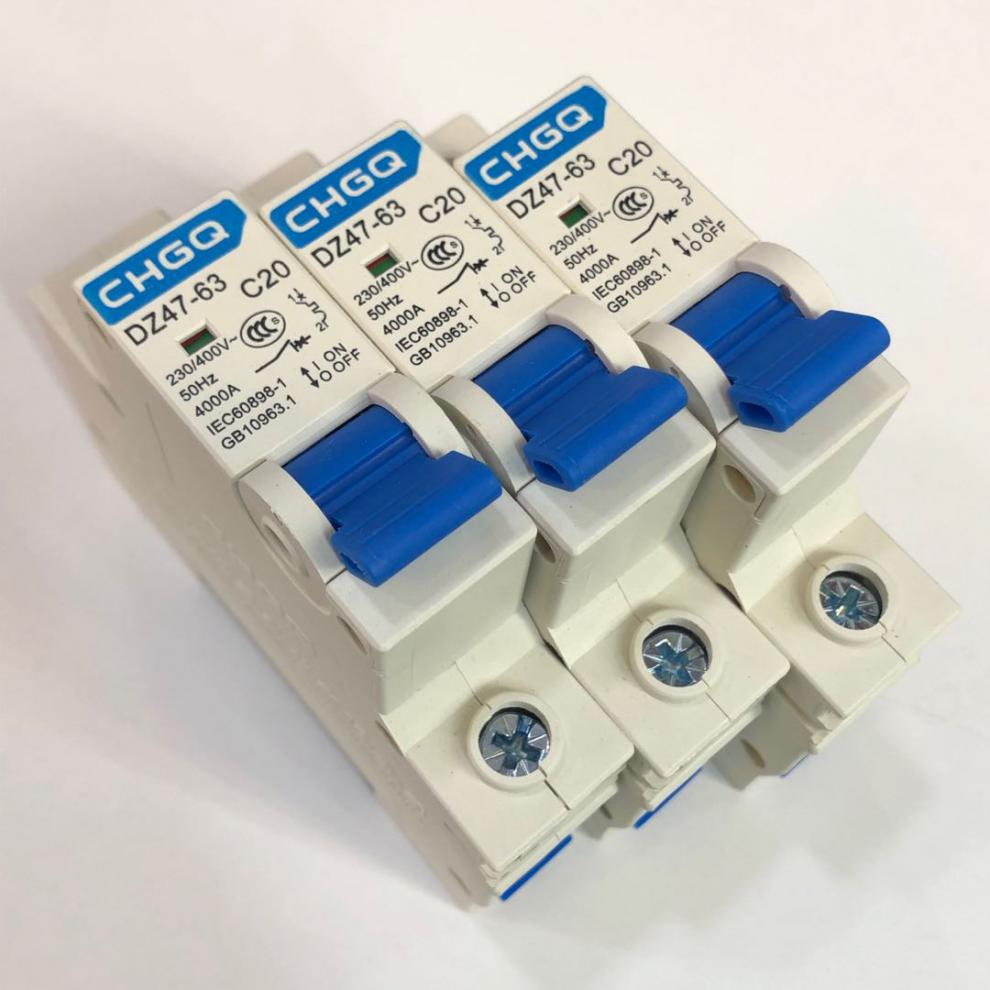 广东珠江电器断路器dz471p20a单项c16空气开关单极家用保护器1p16a