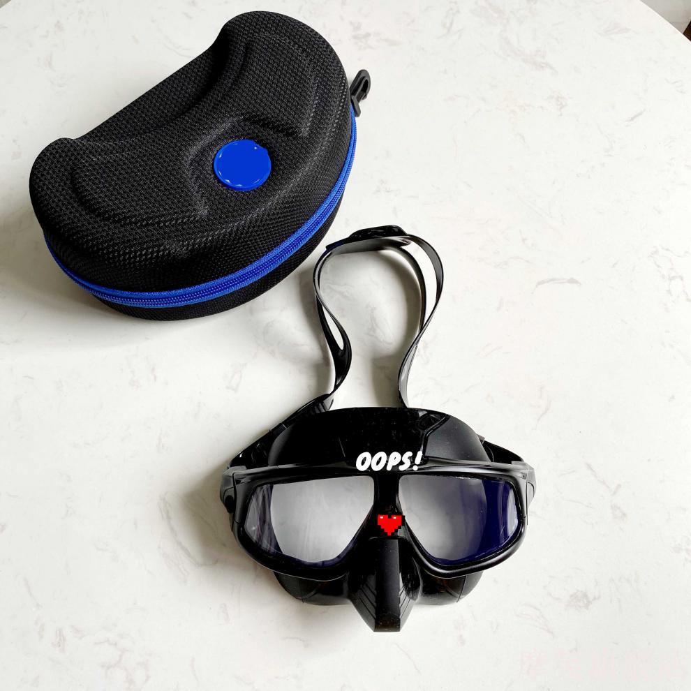 自由潜面镜aqualung新大神款spherax潜水自由潜面镜超低容积大视野玫