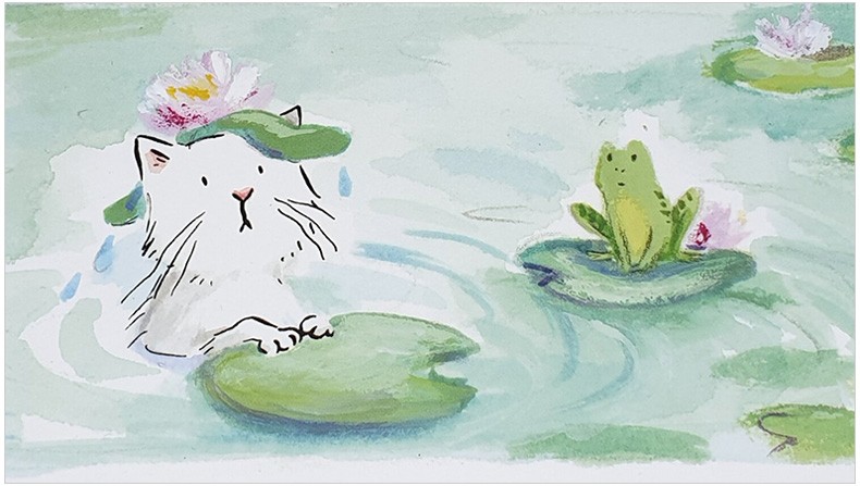 《[每满200减20] 莫奈的猫monets cat 4-8岁儿童艺术启蒙名人故事