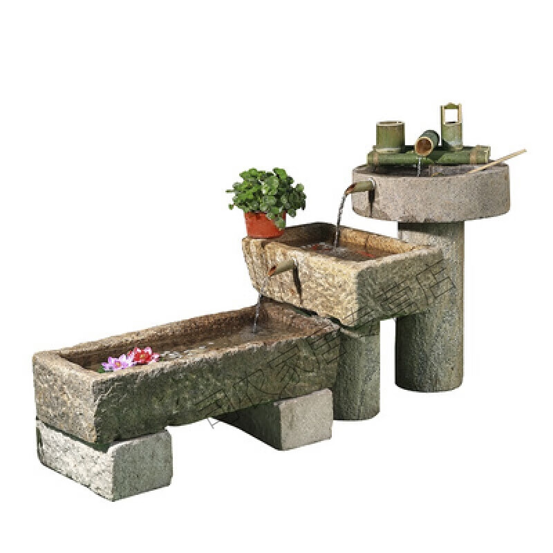 养鱼石槽猪槽马槽庭院大水槽老旧石槽鱼缸石头花盆种花室阳台小石槽