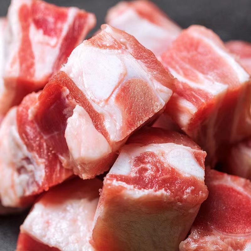 免切排骨块新鲜多肉排骨粒土猪现杀前排脊骨块肋排条整箱批发华盛新鲜