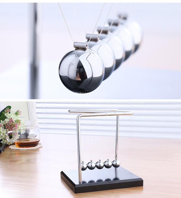 牛顿摆球永动机摆撞球仪工艺装饰品创意摆锤办公室桌面摆件磁悬浮七夕