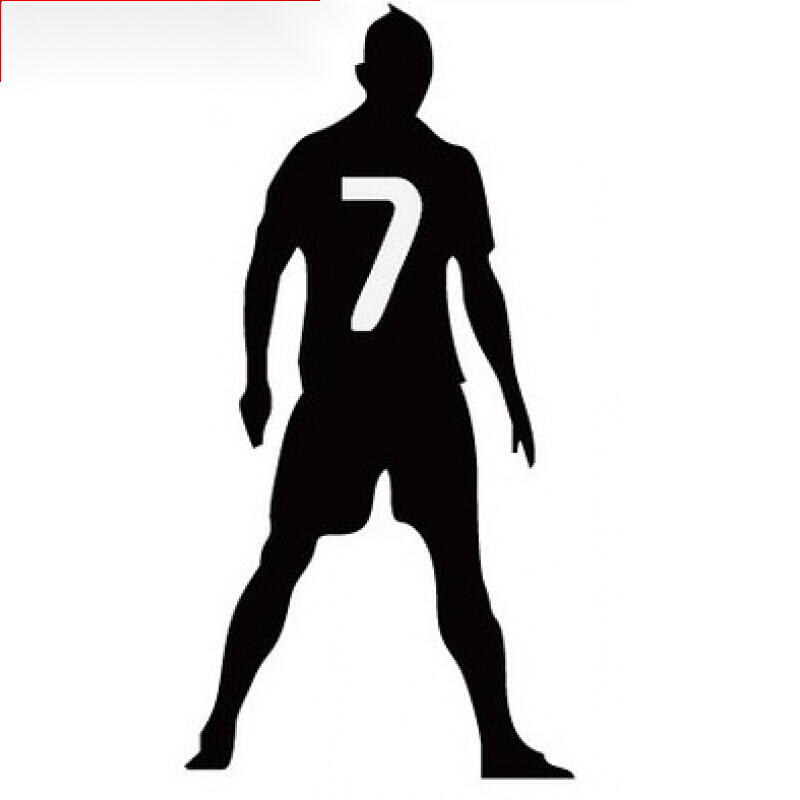 定制c罗车贴拉花cr7汽车后窗玻璃曼联皇马队徽尤文图斯电动摩托车贴纸