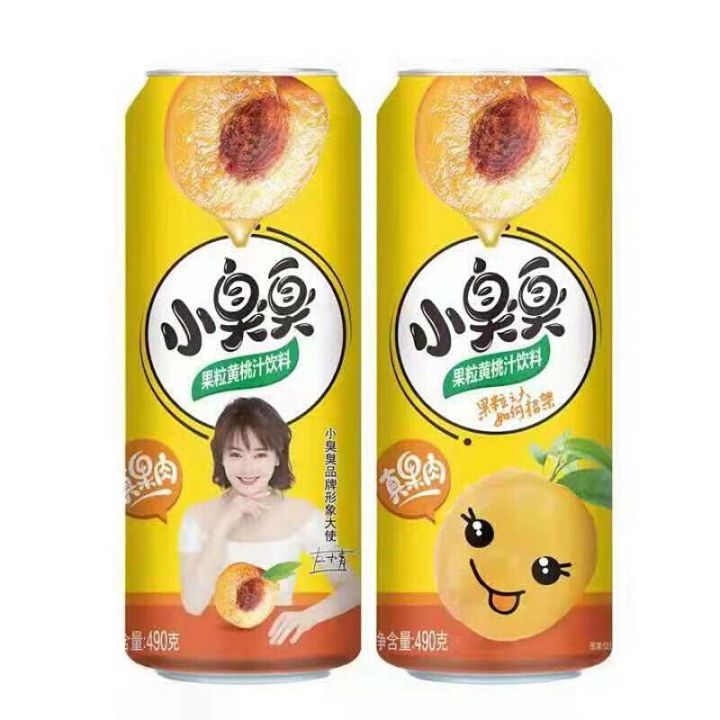 小臭臭果汁果肉葡萄荔枝草莓鲜果饮料490g/瓶 荔枝味15瓶【图片 价格