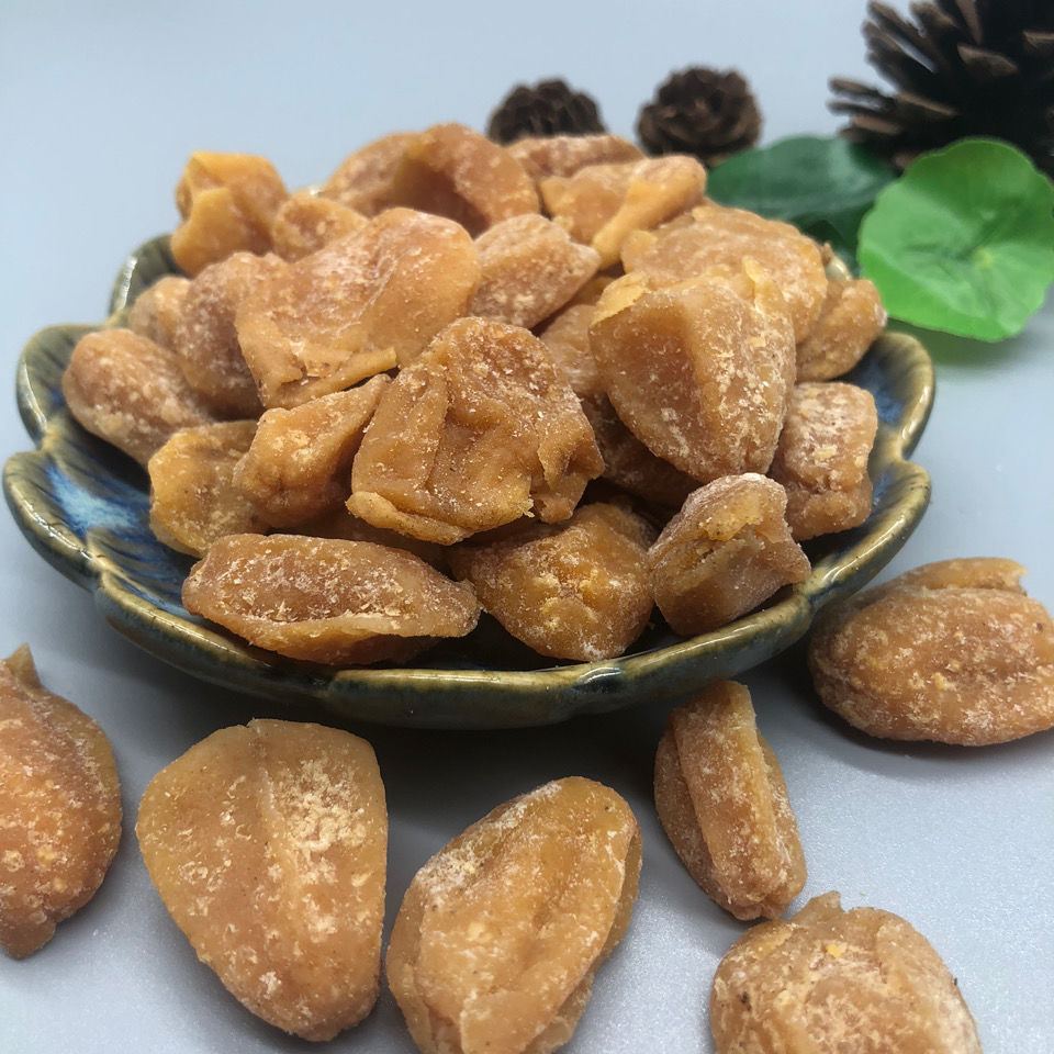 竹蜂盐黄皮干咸味广东新兴郁南农家蜂蜜甘草无核蜜饯黄皮果干罐装竹蜂