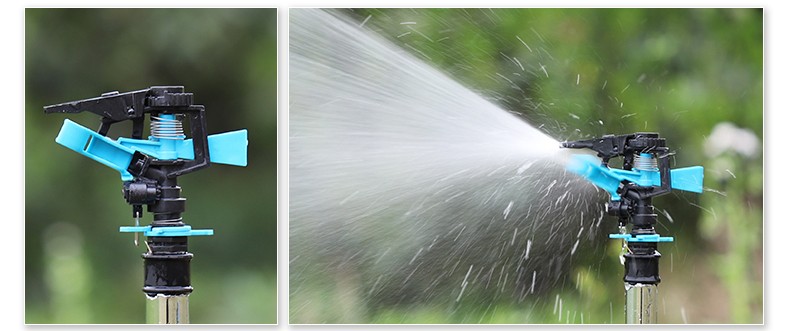 草坪园林旋转360度自动浇花洒水器农用灌溉降温除尘喷灌雾化喷头15铜
