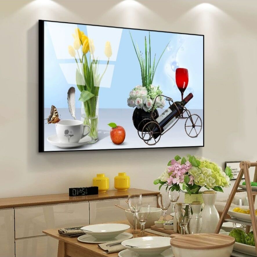 米囹餐厅挂画现代简约歺厅饭厅墙面装饰画厨房墙画单幅壁画小清新水果