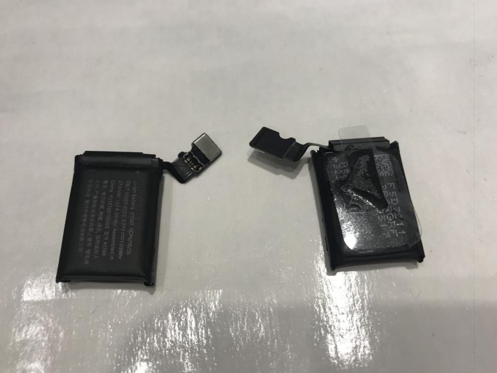 适用苹果手表原装电池appleiwatchs1234代38mm42mm维修专用4代40mm原