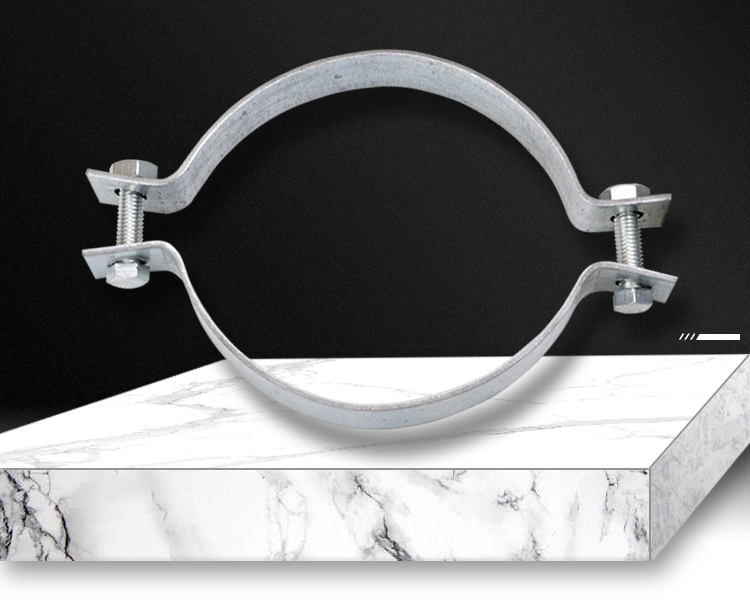 定制电线杆抱箍锁扣路灯杆镀锌扁铁管箍卡子固定钢管管夹半圆卡扣卡箍