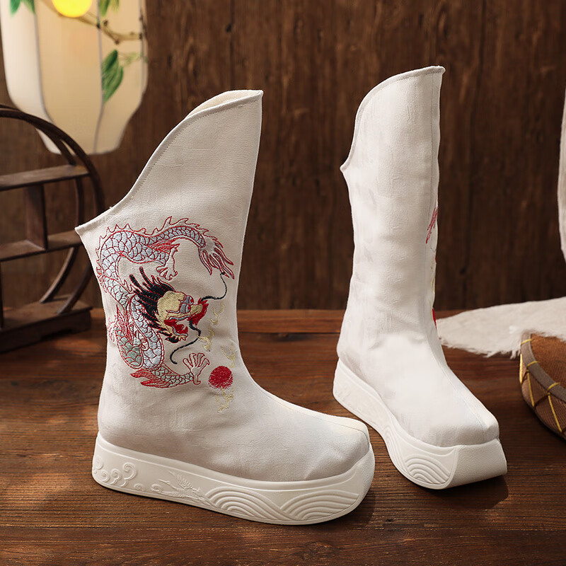 fgacct春秋古风汉服鞋男士加厚底增高皂靴古配古装宋明制锦衣卫长靴子