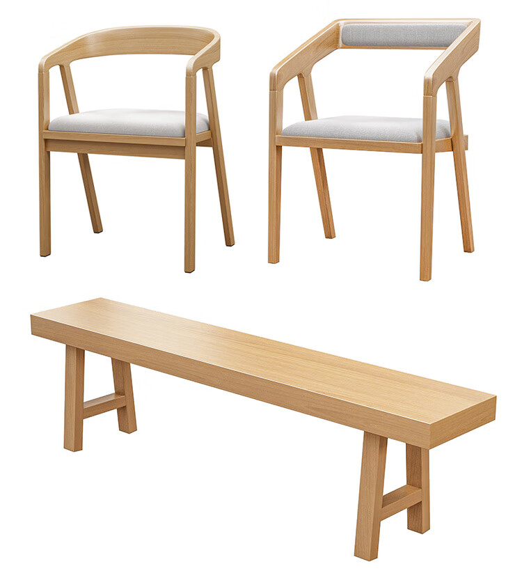 阅览桌会议桌简约现代全实木桌子长条桌工作台办公室洽谈桌椅组合大板