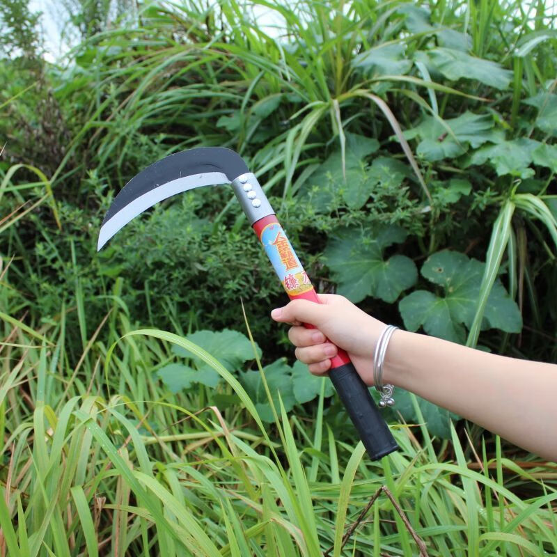 户外农用除草工具家用锰钢镰刀割草刀农具玉米收割割草长柄大镰刀