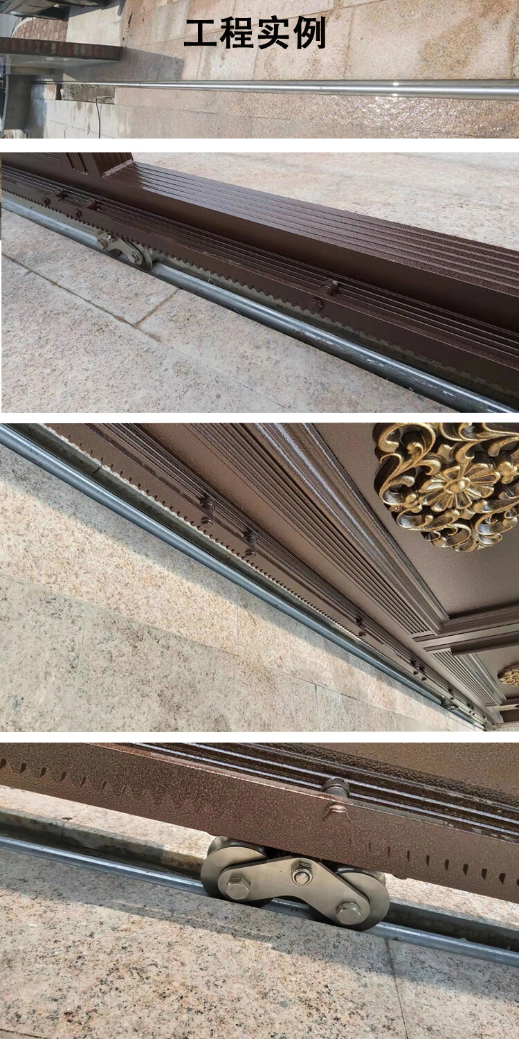 ouio新款201不锈钢实心地轨电动平移门路轨重型圆管滑轨道推拉2米25