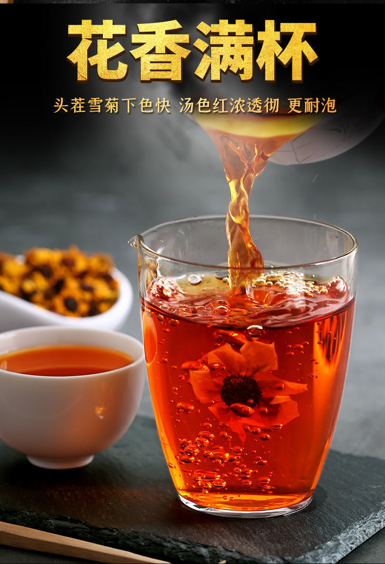 昆仑雪菊胎菊新疆特产级天山雪菊野菊花茶昆仑山野外生血菊茶 雪菊