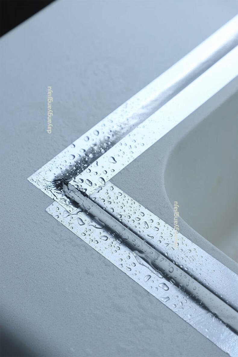 去参团厨房耐高温铝箔台美缝贴防水台边水池水槽防水贴防霉挡水条朴馥
