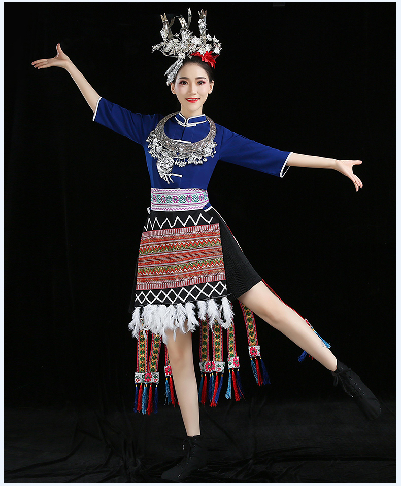 贵州苗族衣服女服装服饰全套舞蹈演出服云南少数民族风套装苗衣苗家