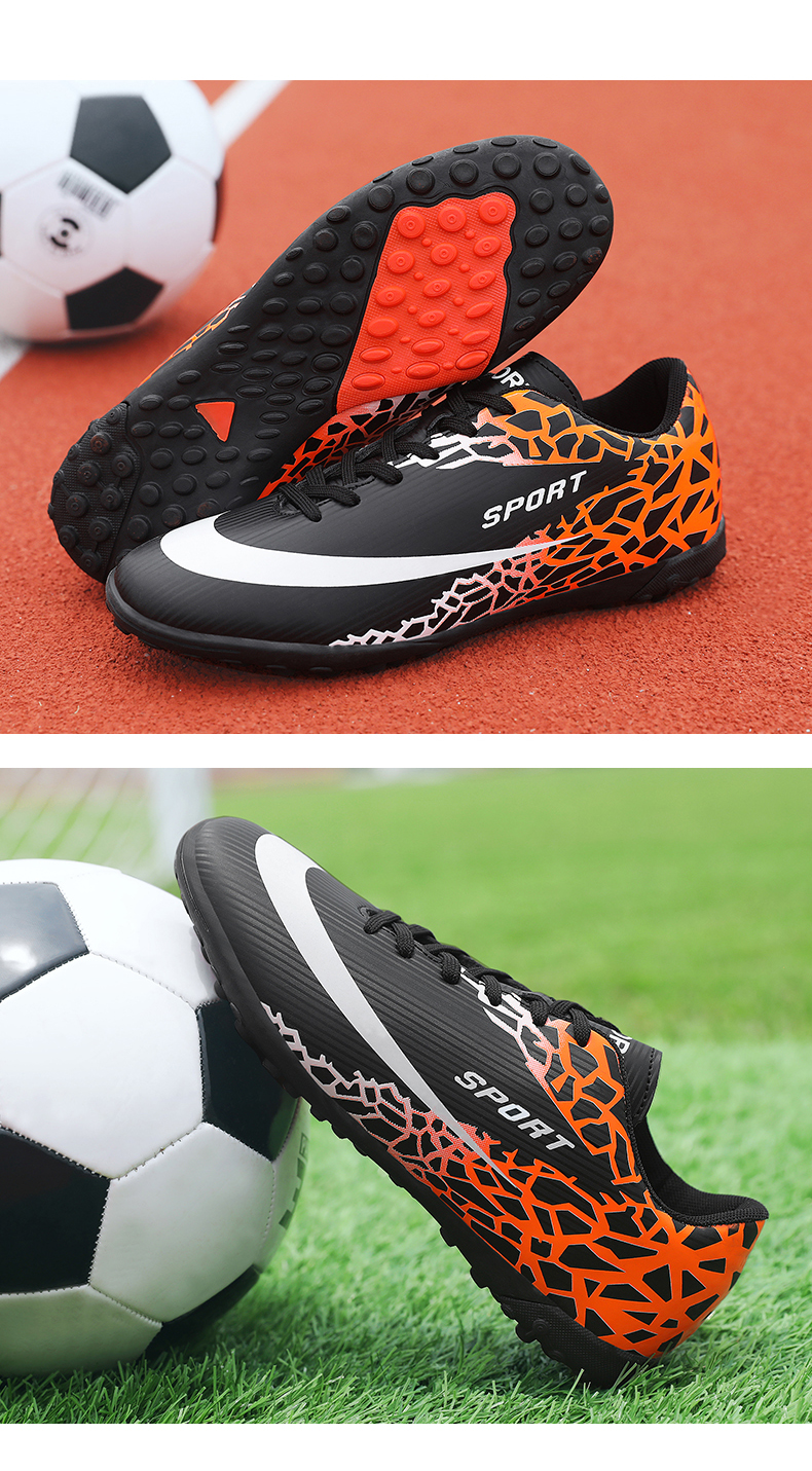 青少年足球鞋男女成人tf碎钉训练鞋儿童ag长钉男童小孩小学生皮足白色