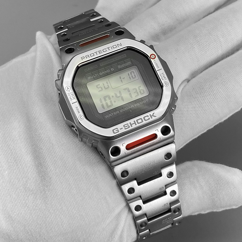 【官方品质】卡西欧dw5600 改装机甲不锈钢表壳表带配件钛合金 不锈钢