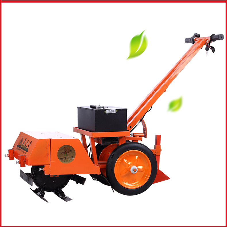 电动除草机多功能开沟机小型锄草松土开沟机 充电式 农用耕地机 独轮