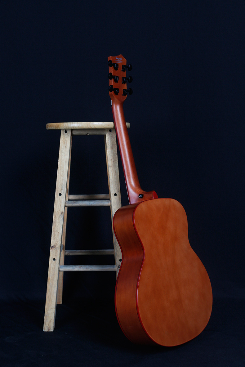 伊斯顿原木色黑色哑光云杉木合板初学演奏吉他定制款gn10bk