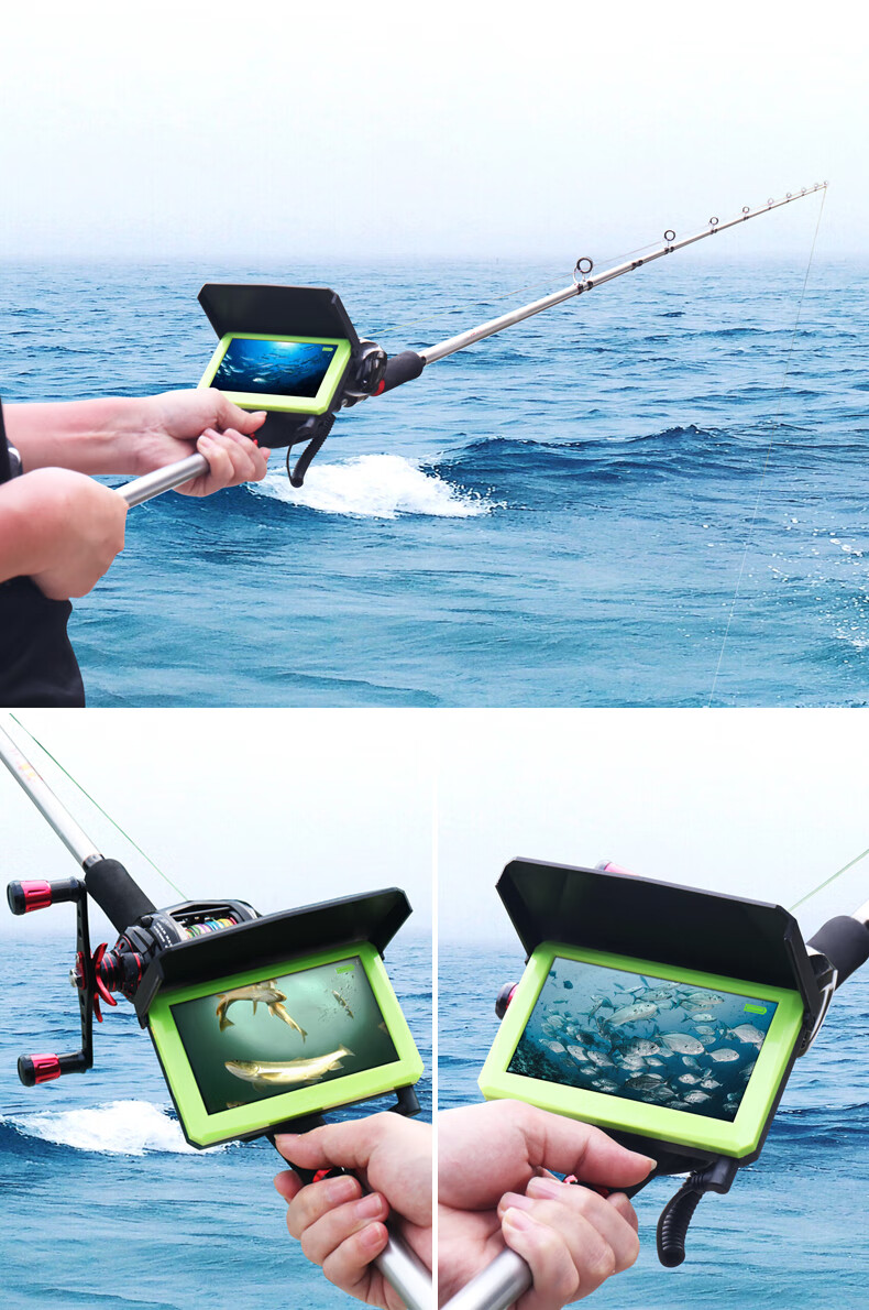 威拓森可视鱼竿海钓竿大黄鱼米鱼探鱼器水下高清摄像头钓鱼神器包胶线