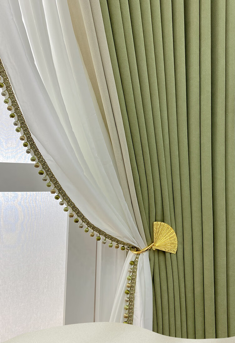 高精密高温定型窗帘 2022新款雪尼尔人字纹高温定型窗帘现代简约轻奢