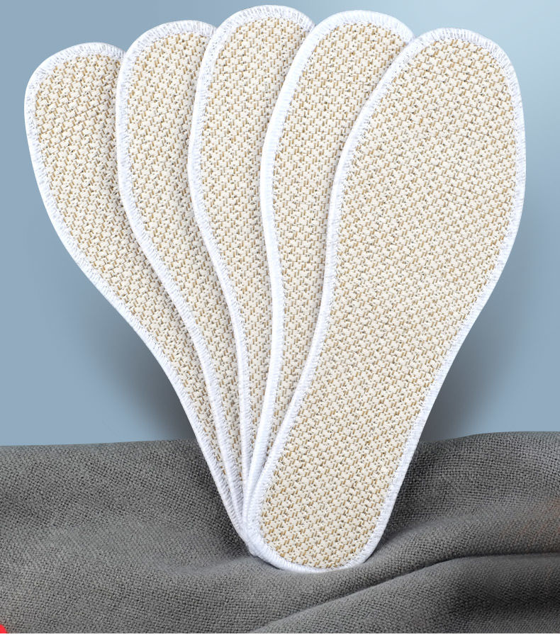 棉麻除臭鞋垫子男女中药防臭透气吸汗软底舒适加厚运动春夏季通用20双