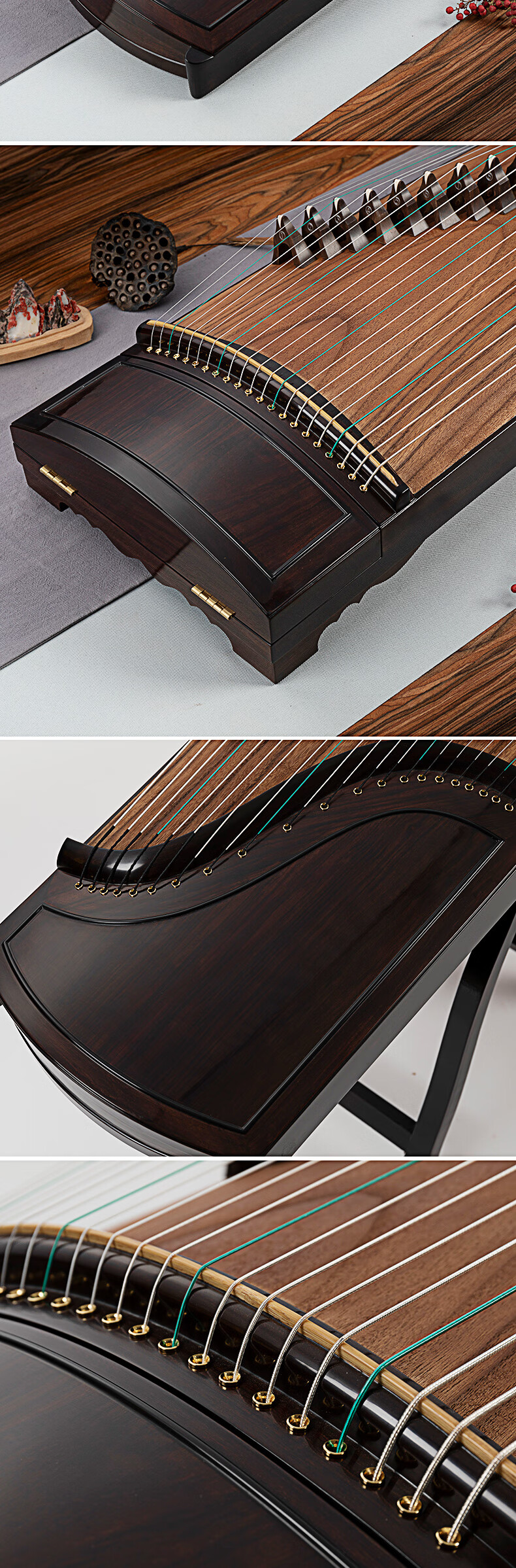 专业考级演奏古筝琴紫檀实木琴熙古筝紫檀木实木考级演奏古筝琴十级