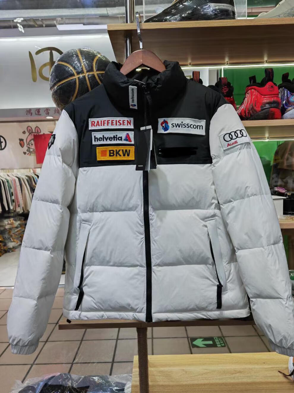 章领 羽绒服 22冬季新款奥迪箭头男网红同款修身百搭潮流休闲面包服潮