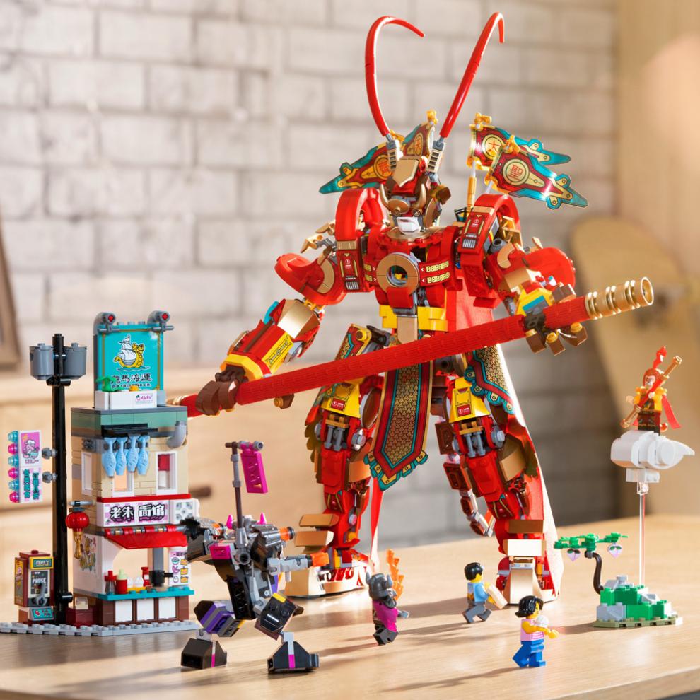 乐高lego森宝积木孙悟空小侠系列传奇花果山黄金机甲男孩拼装玩具巨大