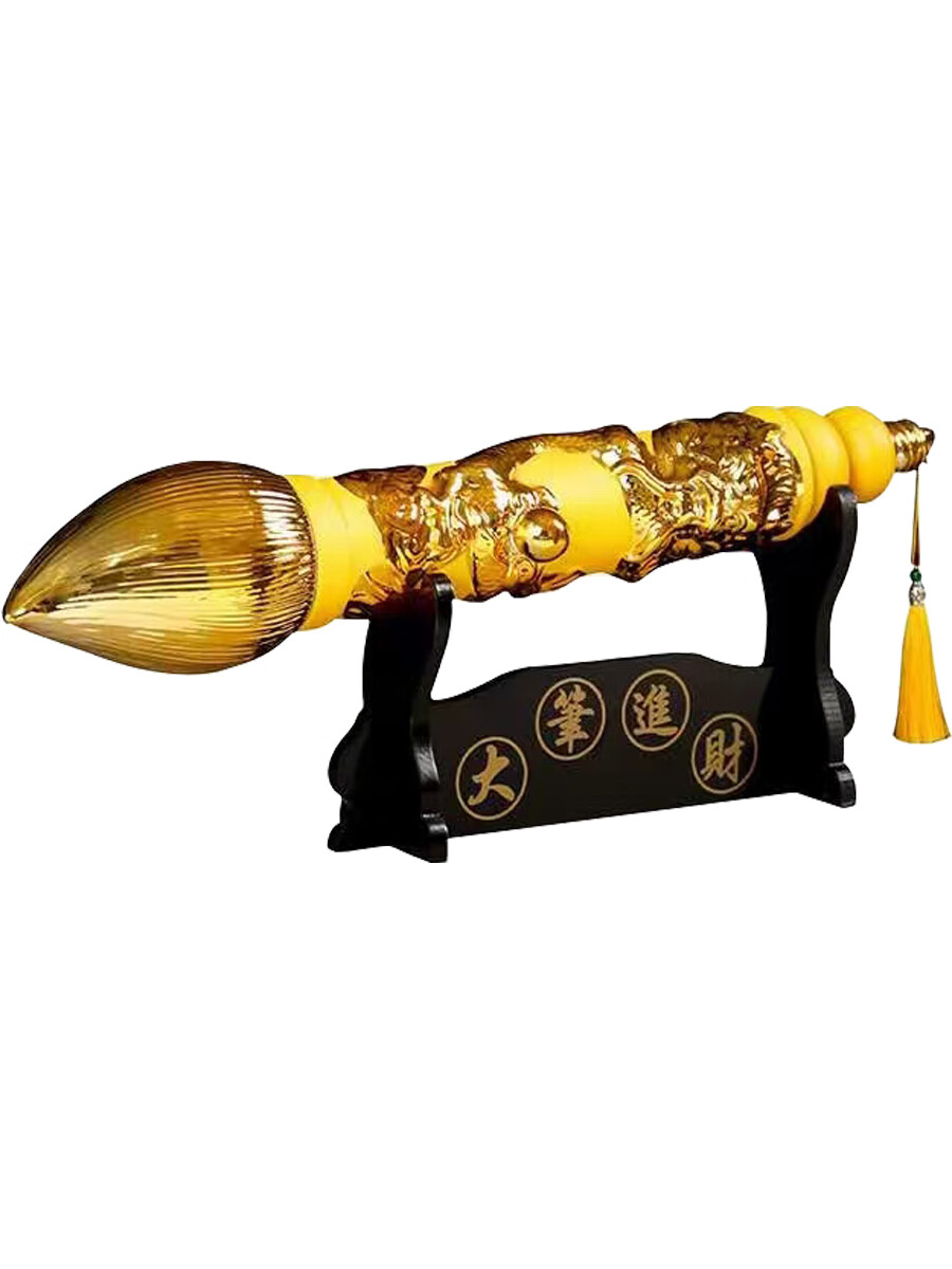 大笔进财酒 大笔进财贵州酱香型白酒53度景德镇陶瓷正对门艺术摆件