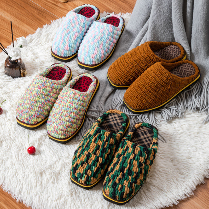 赛朗威成品手工毛线拖鞋居家室内婚嫁防滑保暖男女大码脚加厚情侣鞋子
