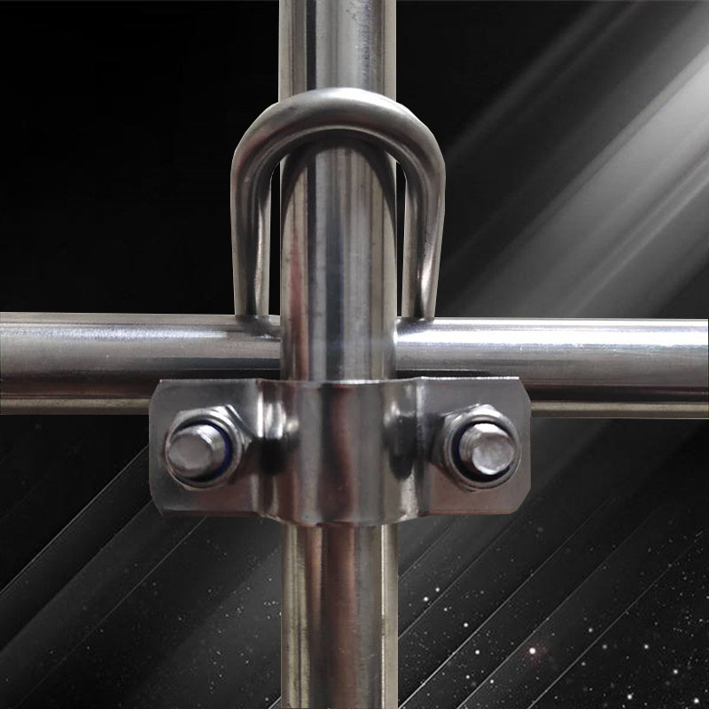 304不锈钢十字扣件4分6分1寸钢管水管卡扣件固定脚手架扣件连接件6分