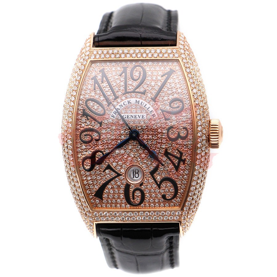 二手95新法穆兰8880bcdt玫瑰金手表40ⅹ55mm钟表男表机械表数字盘面满