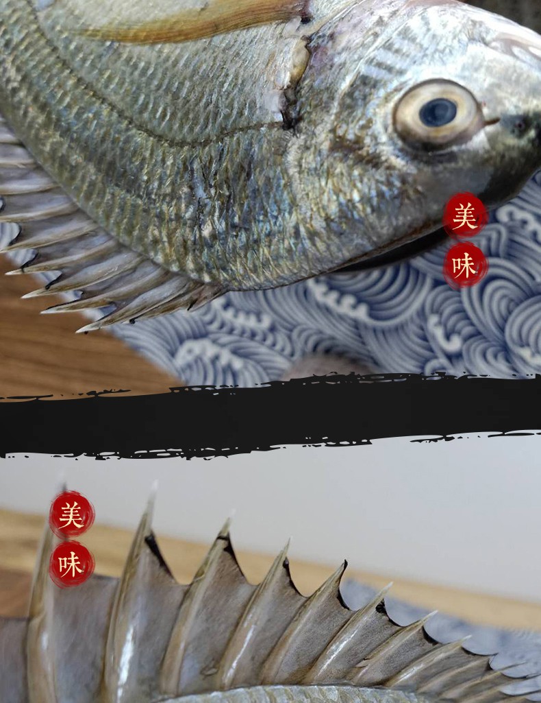 黄翅鱼500g鲜冻黄鲷鱼野生海捕黄雕鱼鱼类dd愚港冰鲜水产海鲜1斤23条