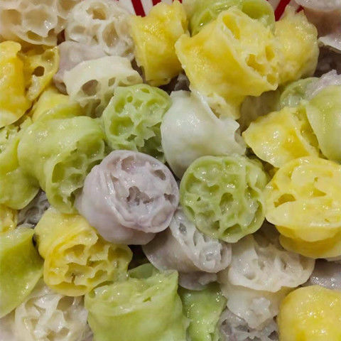 蔬菜味面藕彩色面藕面制品素麦筋素面面圈凉拌沾串吃果蔬面藕500g