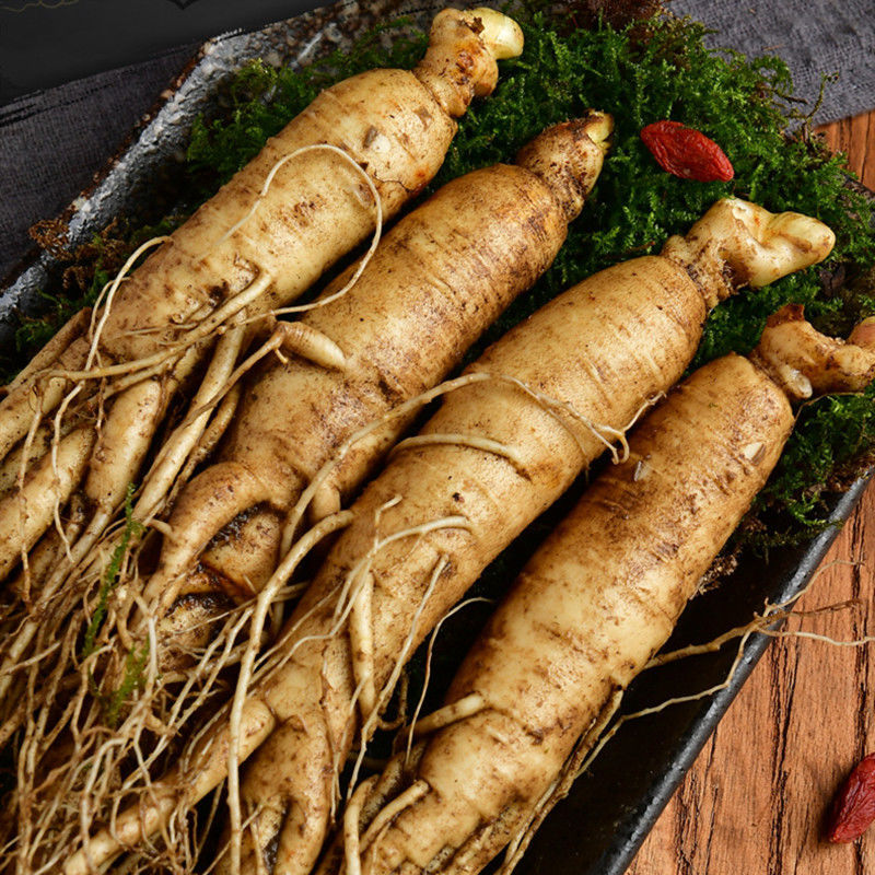 新鲜人参500g/100g 长白山带土鲜人参 精选鲜人参5-6支半斤装【图片